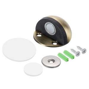 Unique Bargains Stainless Steel Magnetic Door Stops with Self Adhesive and Screws - 1 of 4