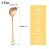 Unique Bargains Stainless Steel Heart Shaped Reusable Smooth Dessert Spoons 8 Pcs - 2 of 4