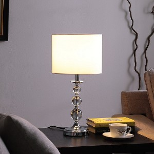 20" Crystal Orb Table Lamp – Chrome Silver - 1 of 4