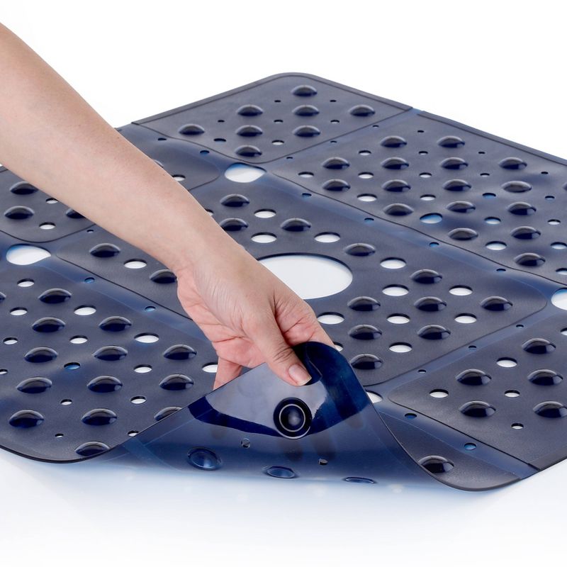 XL Non-Slip Square Shower Mat with Center Drain Hole - Slipx Solutions, 3 of 5