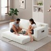 Okak Modern Boneless 2-in-1 Convertible Loveseat Sofa with Memory Foam,Corduroy Futon Couch Sofabed for Living Room, Apartment - 4 of 4