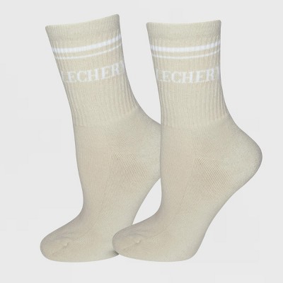 LECHERY Unisex Varsity Striped Half-crew Socks (1 Pair)