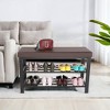 Shoe Bench, 3-Tier Shoe Rack for Entryway, Storage Organizer with Foam Padded Seat, Faux Leather, Metal Frame, for Living Room, Hallway - 2 of 3