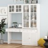 Famapy Desk - Cabinet Combination with Rich Storage and Glass Doors - 2 of 4