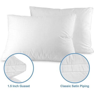 White Queen Size Cotton Down Alternative Pillows (2 Pack)