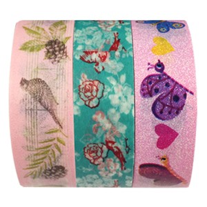 Wrapables Nature's Dance Washi Masking Tape (Set of 3) - 1 of 3
