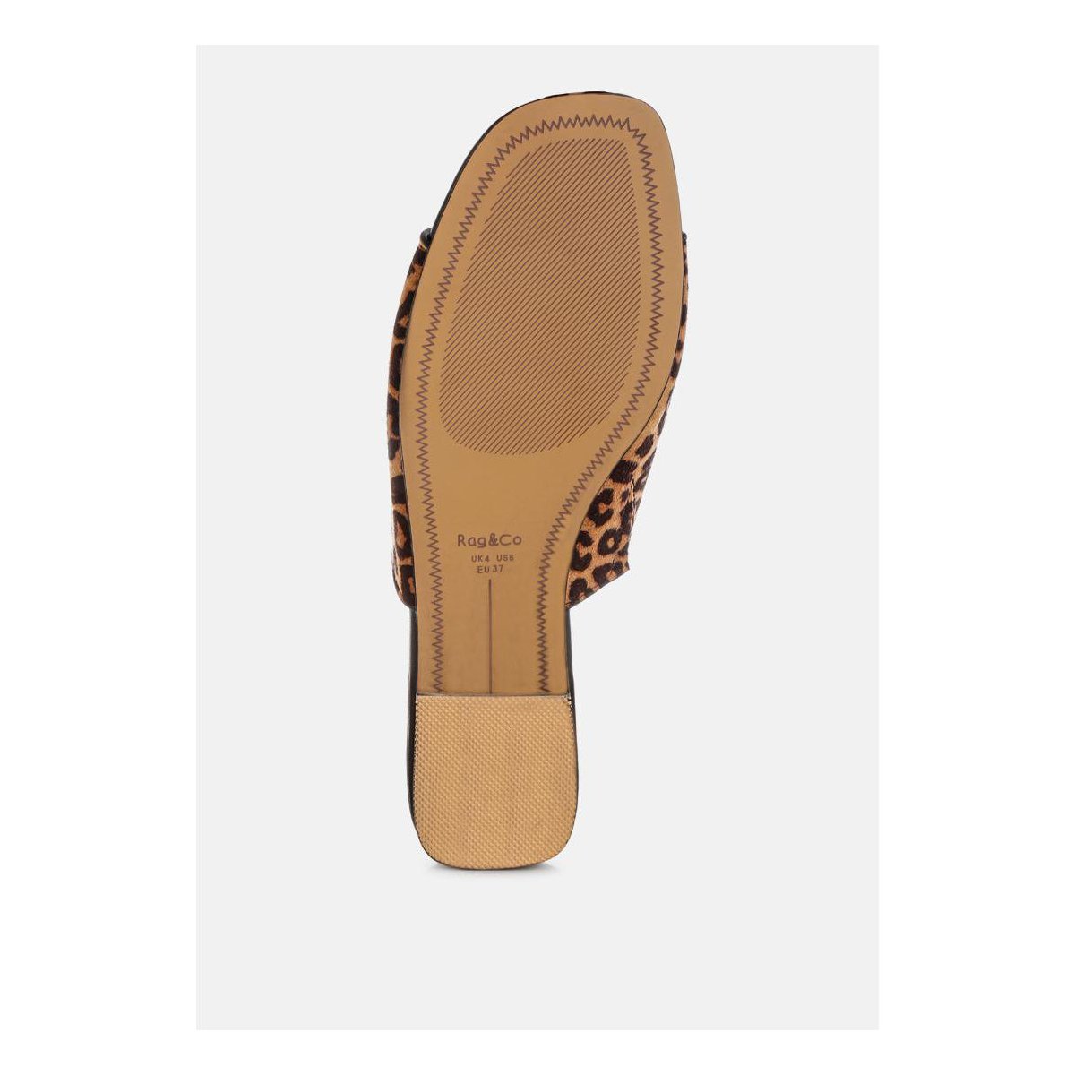 Обувь Rag & Co Womens Panthera Leopard Print Slider Flats 9 — фото 5