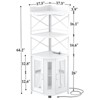 Aheaplus Home 5-layer Corner Wine Cabinet with LED Light Strip and Glass Rack, Corner Display Shelf with Power Socket - 2 of 4