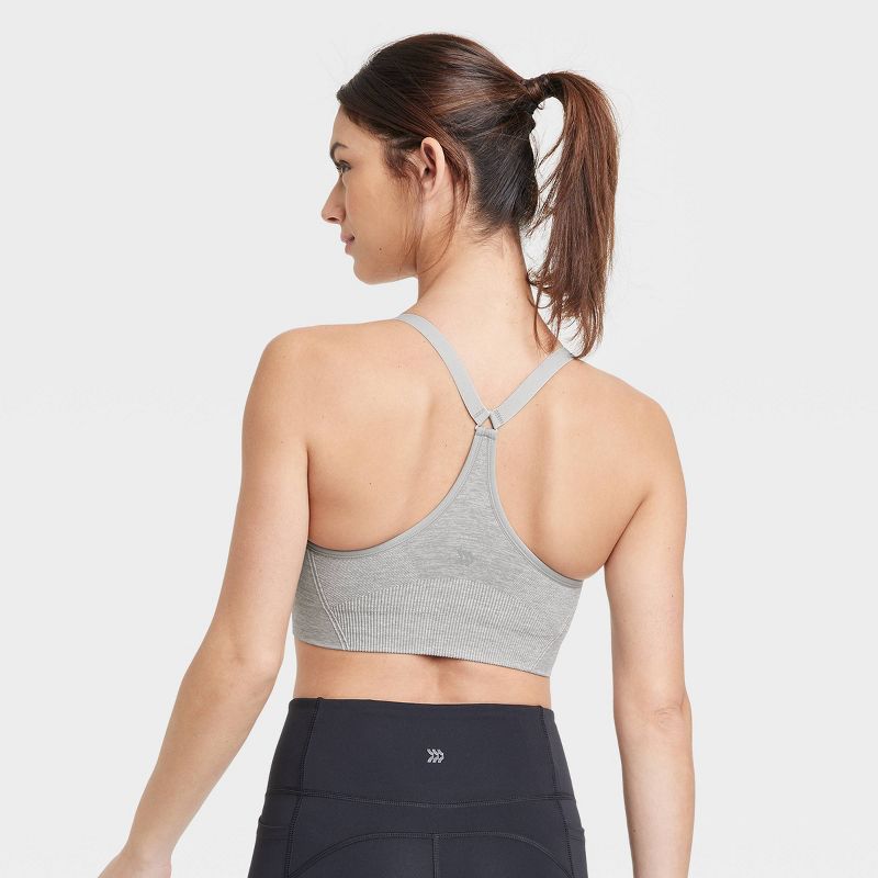Women's Seamless Medium Support Cami Midline Sports Bra - All In Motion™, 3 of 7