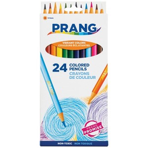 Prang® Thick Core Colored Pencils, Assorted Colors, 3.3 mm core, 24 Count - 1 of 4
