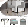PAGED 26" High Seat Bar Stools Set of 2, Modern PU Leather Counter Height Bar Chair with Back, Iron Frame for Bar, Kitchen, Dining Room - 3 of 4