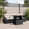 vidaXL 5 Piece Patio Sofa Set with Cushions - Black and Cream - 2 of 4