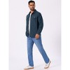 INSPIRE CHIC Men's Button Down Long Sleeve Point Collar Casual Cargo Work Shirt - 2 of 4