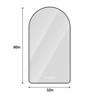 PAGED LED Bathroom Mirror Arched Vanity Mirror with Anti-Fog and Dimmable for Wall, Time and Temperature Display - 4 of 4