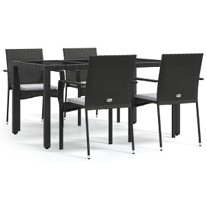 vidaXL Garden Dining Set Black, Cream white - 1 of 4