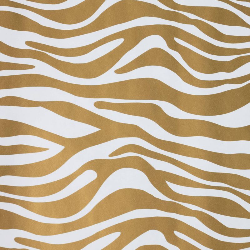 25 sqft JAM Paper &#38; Envelope Zebra Print Gift Roll Wrap Gold, 5 of 6