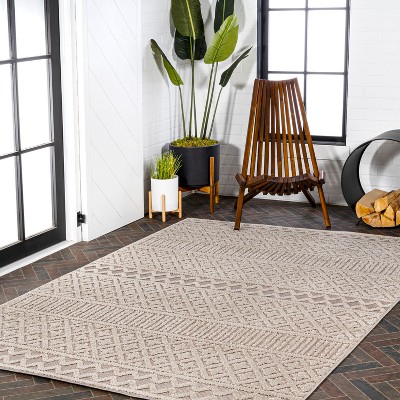 Jonathan Y Ormond High-low Modern Trellis Geometric Beige/gray 4 Ft. X ...