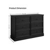 Nasitip Farmhouse 6 Drawer Dresser, 47" Wide 6 Chest of Drawers Storage with Sturdy Foundation, Wooden TV Stand for Home - 3 of 4