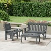 WestinTrends Malibu 4-Piece HDPE Outdoor Patio Furniture Couch Set - 2 of 4