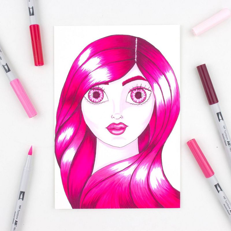 5ct ABT PRO Dual-Tip Alcohol Based Art Markers Pink Tones - Tombow, 6 of 7