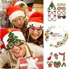 Aoibox 32pcs Christmas Photo Booth Props Set Colorful Selfie Party Decorations for Kids Girls Christmas Tree Hat Glasses Gift Box - 2 of 4