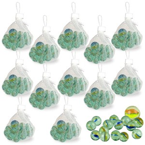 ArtCreativity Pack of 12 Bag of Glass Marbles (180 Pieces Total) - 1 of 4