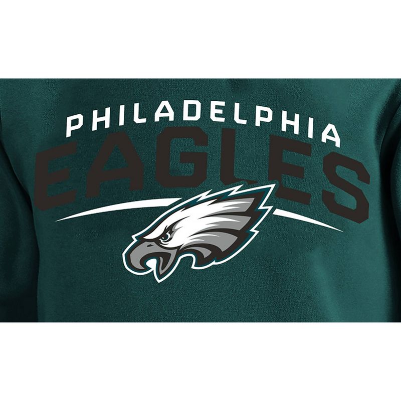 NFL Philadelphia Eagles Men's Big & Tall Long Sleeve Core Fleece Hooded Sweatshirt, 3 of 4