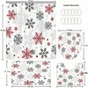 Winter Bathroom Set 4Pcs Waterproof Shower Curtain with Snowflake Design Rugs and Toilet Lid Cover Warm Color - 4 of 4