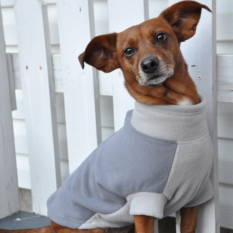 Doggie Design Highline Fleece Two Tone Dog Coat - Gray, 3 of 5