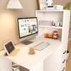 Vynxaria White Computer Desk with 4-in-1 Socket & Ample Storage ?¡§C Modern Workspace Solution - 4 of 4