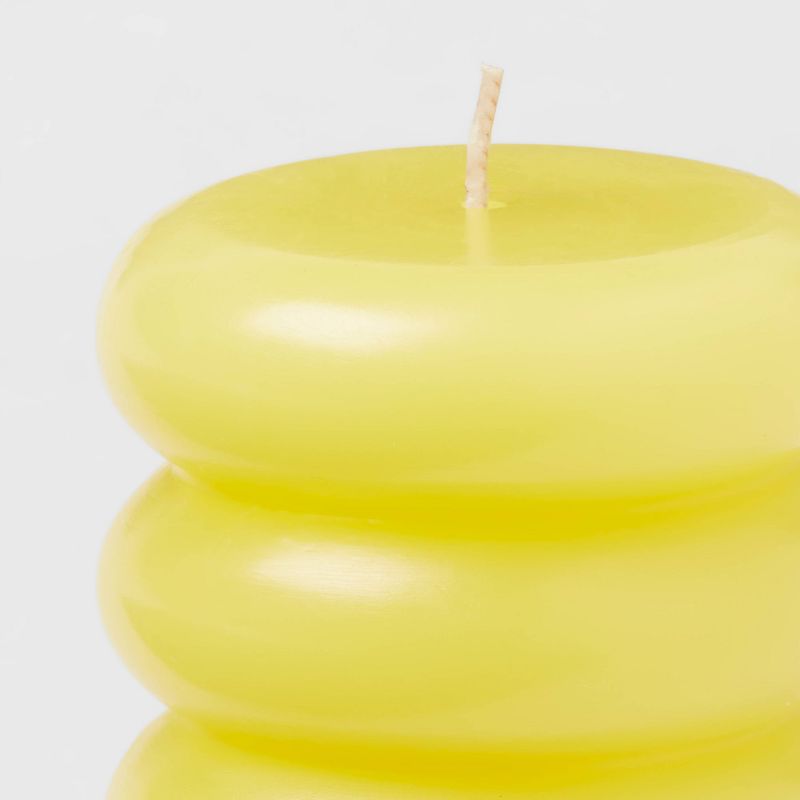 Shaped Pillar Candle Stacked Yellow - Opalhouse&#8482;, 4 of 5