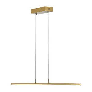 JONATHAN Y Conley 39.5" Adjustable Integrated LED Metal Linear Pendant - 1 of 4
