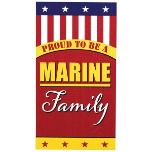 Dicksons Proud to Be A Marine Family Red and Gold 5 x 3 Vinyl Refrigerator Magnet - 1 of 1