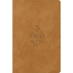 ESV Compact Bible (Trutone, Nubuck Caramel, Wildflower Design) - by  Esv Bibles (Leather Bound) - 1 of 1