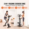 VEVOR Folding Exercise Bike, Foldable Fitness Stationary Bike, Adjustable Magnetic Resistance Stationary Bike, Black - 3 of 4