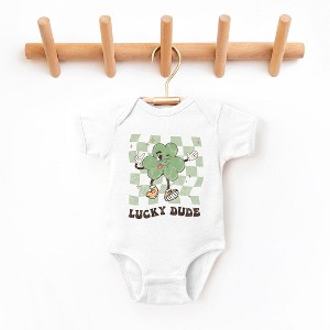 The Juniper Shop Lucky Dude Checkered Baby Bodysuit - 1 of 2