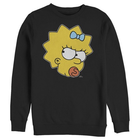 Men's The Simpsons Glaring Maggie Sweatshirt - Black - 3x Large : Target