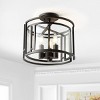 Yarlin 3 Light 13" Flush Mount - FLU4052 - Bronze/Clear - Safavieh - 4 of 4