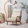 KTMBDW Accent Chair Mid-Century Modern Chair with Pillow Upholstered Lounge Arm Chair with Solid Wood Frame & Soft Cushion for Living Room, Bedroom - 4 of 4