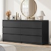 59'' Black Dresser for Bedroom, Modern Wood Dresser with 6 Deep Drawers, Handle Free Design & Sturdy Base, Wide Chest of Drawers for Closet - 2 of 4
