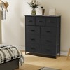 DOMETOUR Dresser for Bedroom 9 Drawer Fabric Storage Tower, Storage Cabinet Tall Chest Organizer Unit Bins Living Room Entryway Closet-Gray - 2 of 4