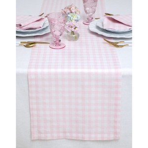Solino Home Linen Gingham Check Table Runner - 1 of 4