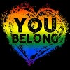 Design By Humans Pride You Belong Rainbow Heart By Belugastore Tank Top - Black - X Large - 2 of 2