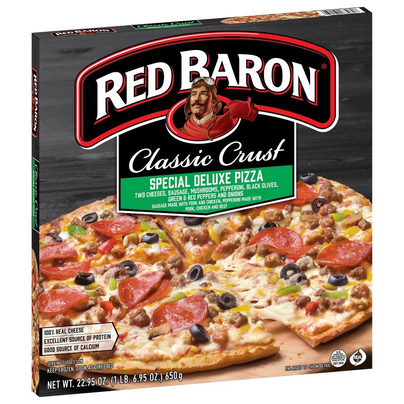 Red Baron Frozen Pizza Classic Crust Special Deluxe - 22.95oz, 4 of 14