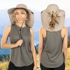 SUN CUBE Wide Brim Sun Hat with Neck Flap, UPF50+ Hiking Safari Fishing Hat for Womens, Sun Protection Beach Hat - 2 of 4