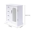 YIYIBYUS White Jewelry Box with Mirror , Wood Jewelry Organizer with 4 Drawers - 4 of 4