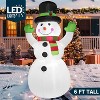 Joyfy 6 FT Christmas Inflatables Outdoor Decorations, Snowman Inflatables with Built-in LEDs for Christmas Party Outdoor Indoor Yard Garden Decoration - 2 of 4