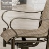 Mondawe Outdoor Cast Aluminum Swivel Rocking Chair with Textilene Seat and High Back (Set of 2) - 4 of 4