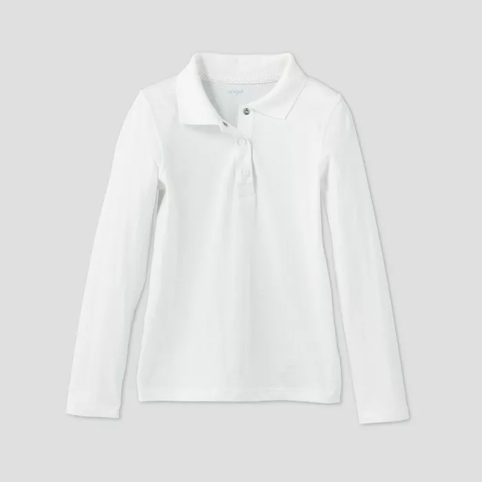 target.com | Girls' Adaptive Long Sleeve Polo Shirt