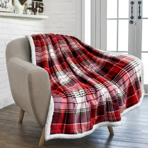 Pavilia Soft Fleece Blanket Throw For Couch, Lightweight Plush Warm Blankets  For Bed Sofa With Jacquard Pattern, Christmas Plaid/throw - 50x60 : Target